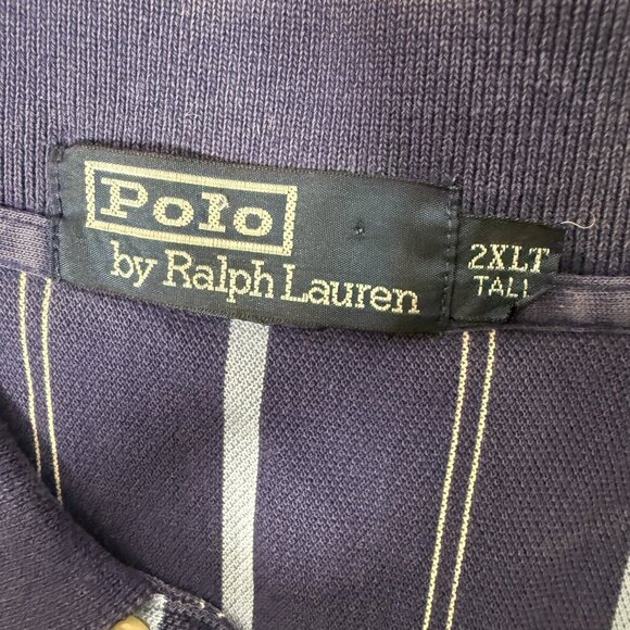 Polo Ralph Lauren Men's Striped Nautical Polo Distressed, 2XLT - Picture 2 of 9